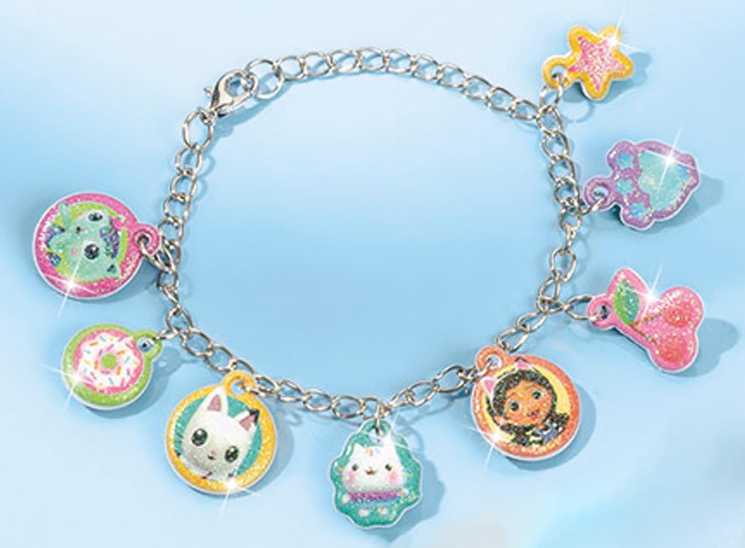 Totum Gabby's Dollhouse Charm Bracelets, Two DIY Kits with Various Glittery Charms and Characters. Suits Ages 3 Years +.