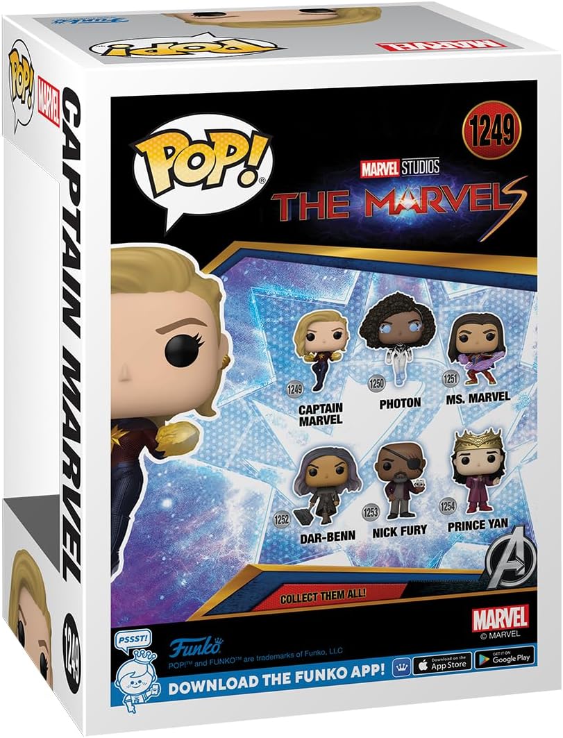 Funko POP! Vinyl: The Marvels - Captain Marvel - Collectable Vinyl Figure - Gift Idea - Official Merchandise - Toys for Kids & Adults - Movies Fans - Model Figure for Collectors and Display