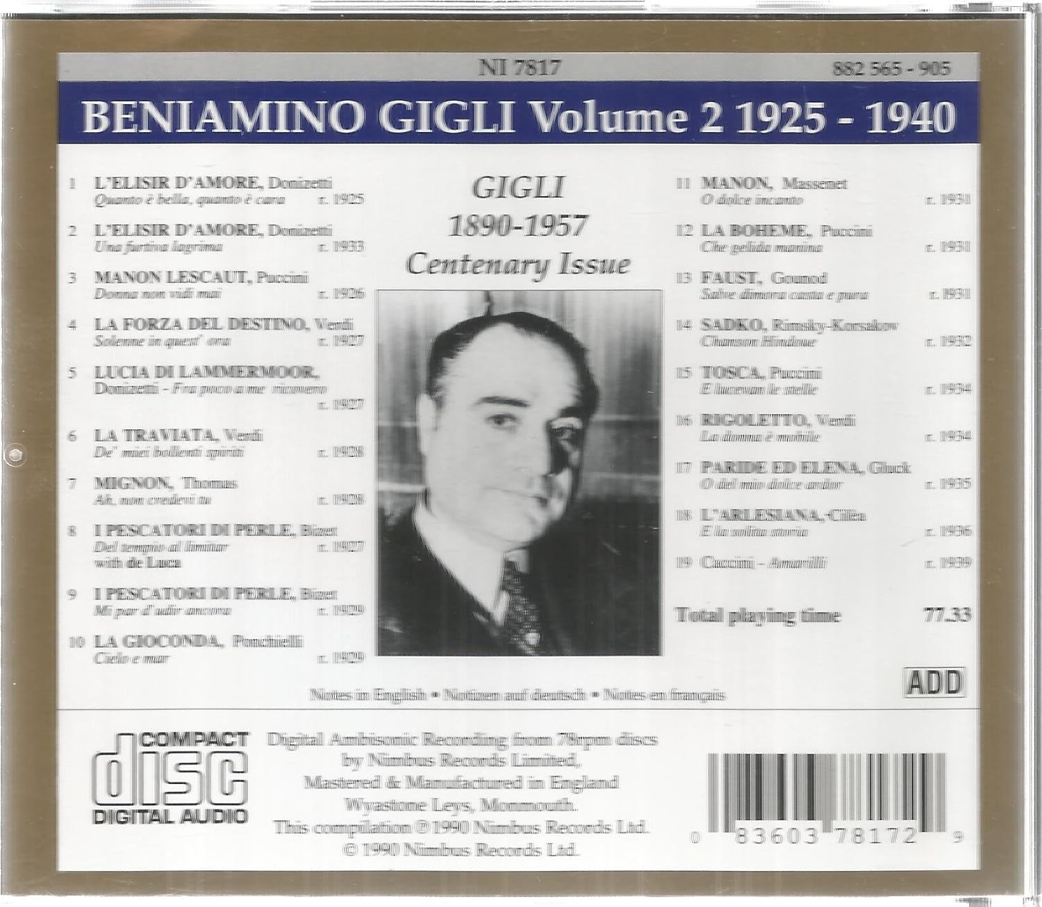 Beniamino Gigli Vol. 2 1925-194