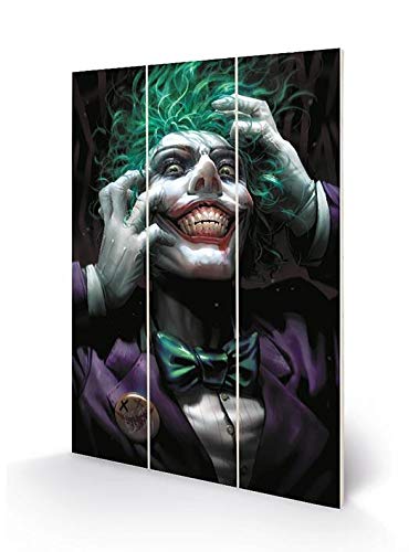 Difuzed Batman The Joker Wall Art Wood Print (Just One Bad Day Design) 20cm x 29.5cm - Official Merchandise