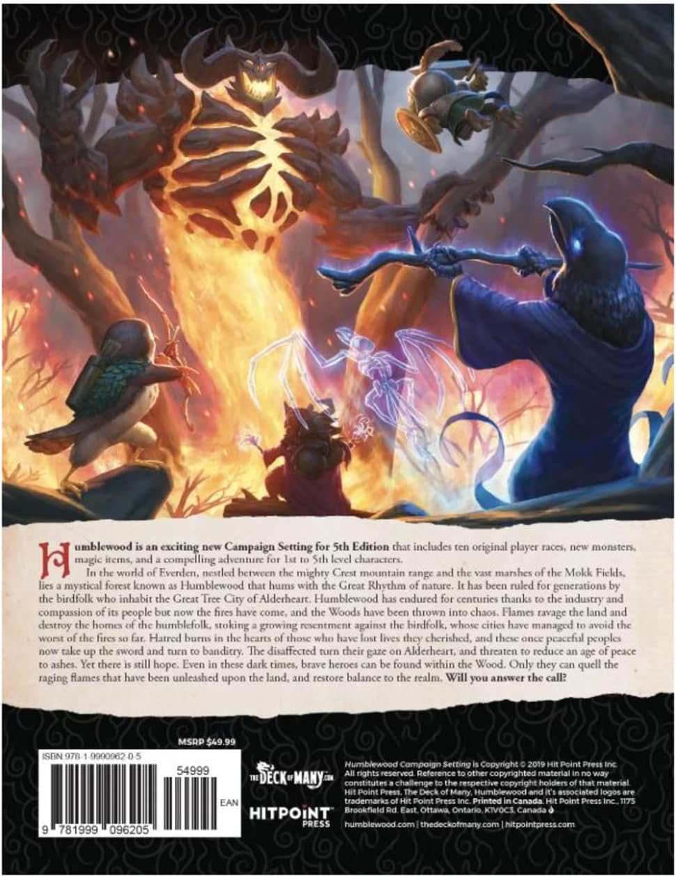 Hit Point Press Humblewood RPG: Campaign Setting (Book