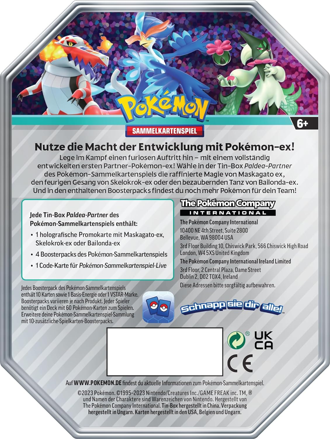 Pokémon (Sammelkartenspiel), PKM Pokemon Tin 111 DE