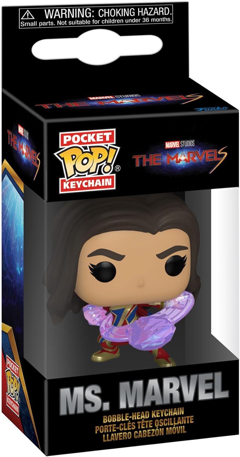 Funko POP! Keychain: The Marvels - Ms. Marvel Novelty Keyring - Collectable Mini Figure - Stocking Filler - Gift Idea - Official Merchandise - Movies Fans - Backpack Decor