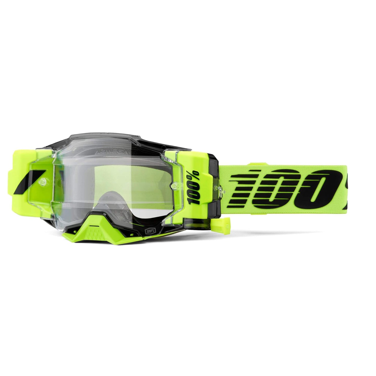 100% Armega Forecast Skibrille Nuclear Citrus mit klaren Gläsern