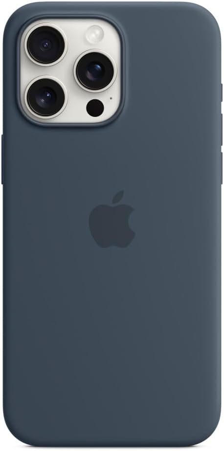 Apple - Back Cover For Mobile Phone - Magsafe Compatibility - Silicone - Storm Blue - For Iphone 15 Pro Max