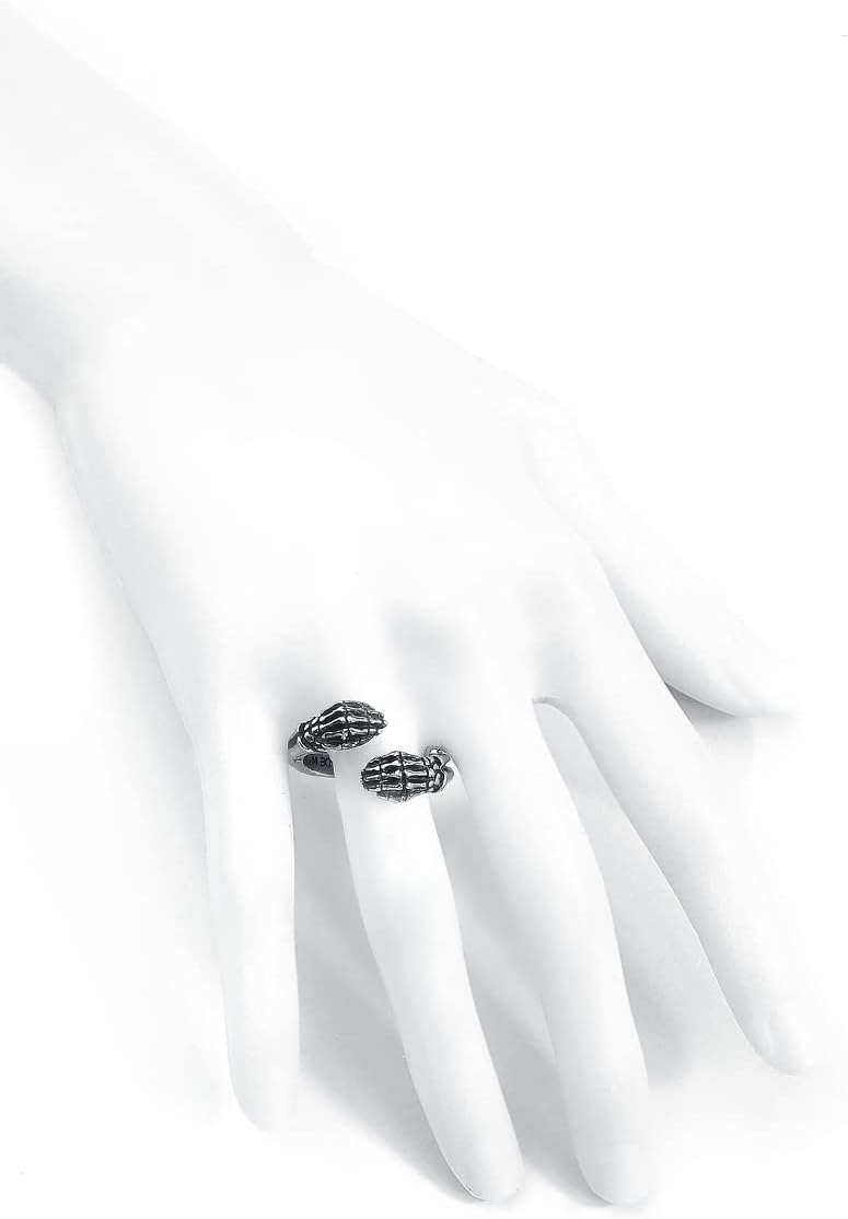 Alchemy Gothic Last Embrace Women's Silver Gothic Rockwear Ring L-N