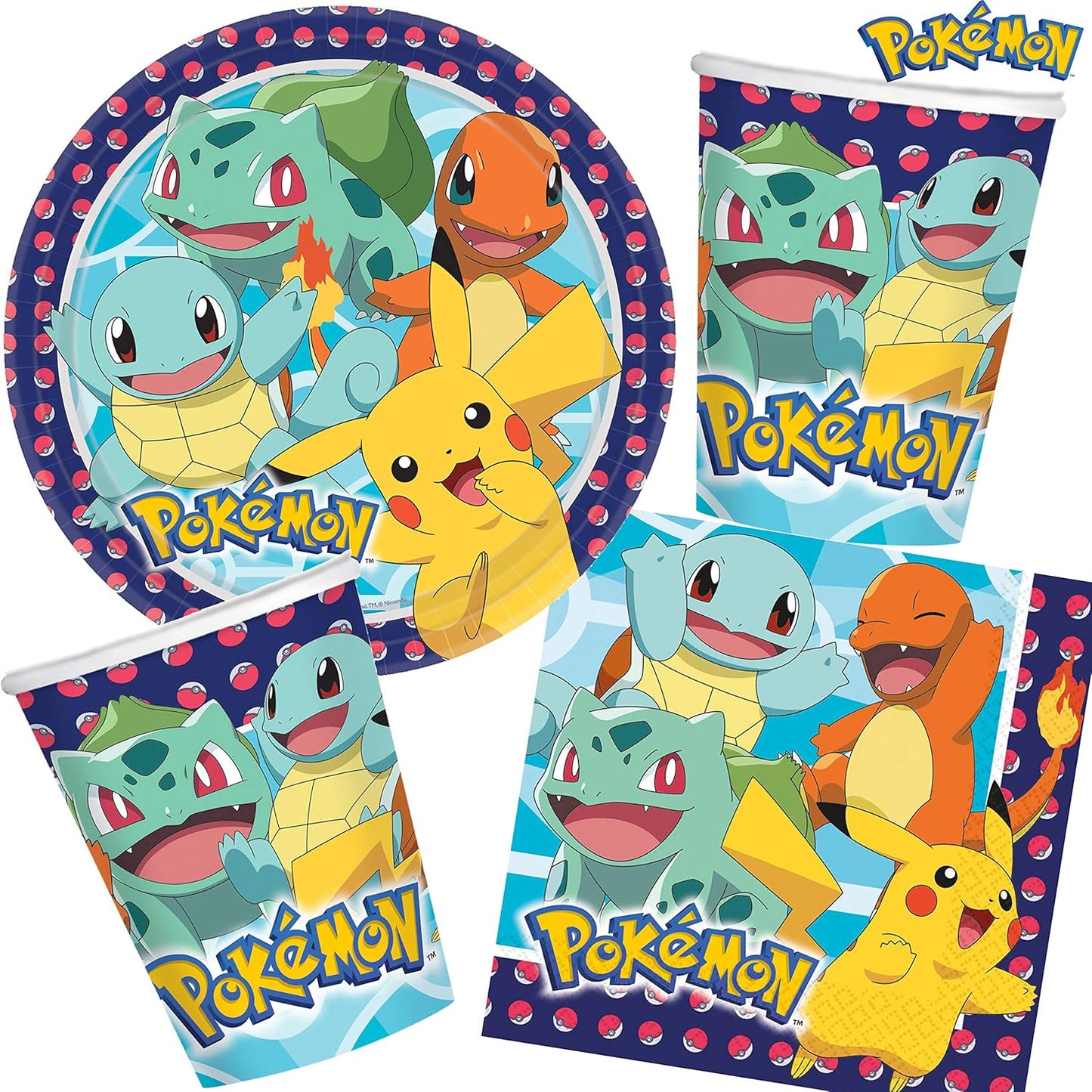 Amscan 9904821 - Pokémon Birthday Party Luncheon Napkins