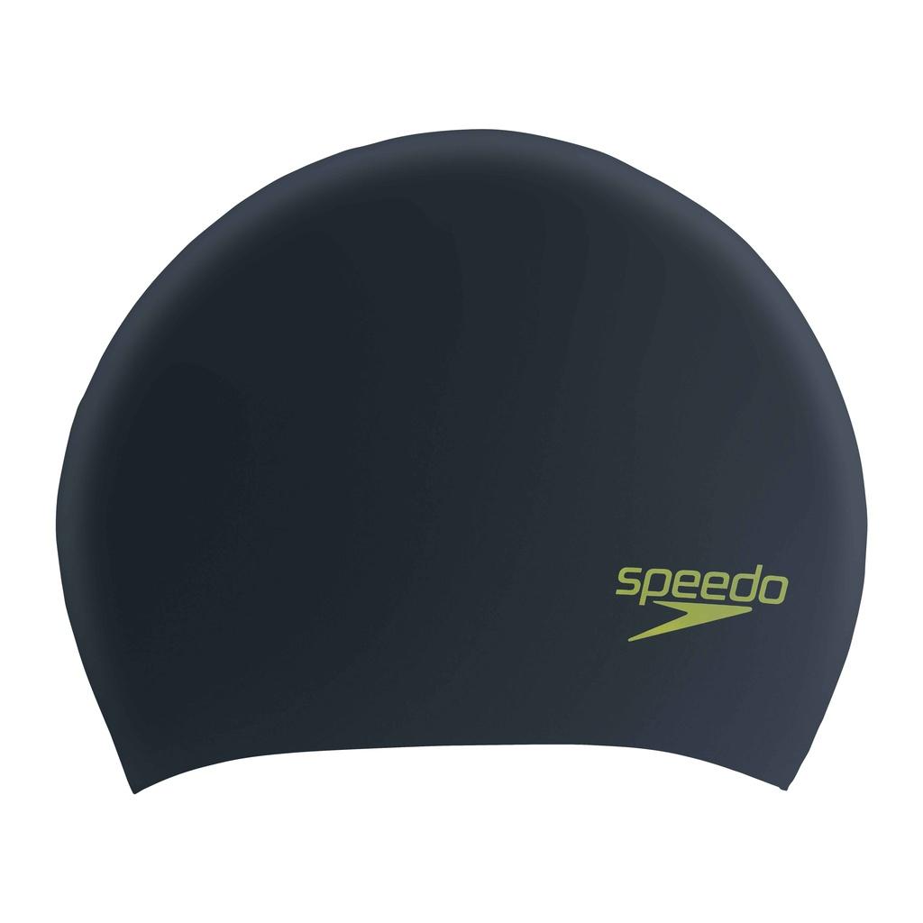 Speedo Long Hair Silicone Cap Junior Junior Black/Green Junior Black/Green