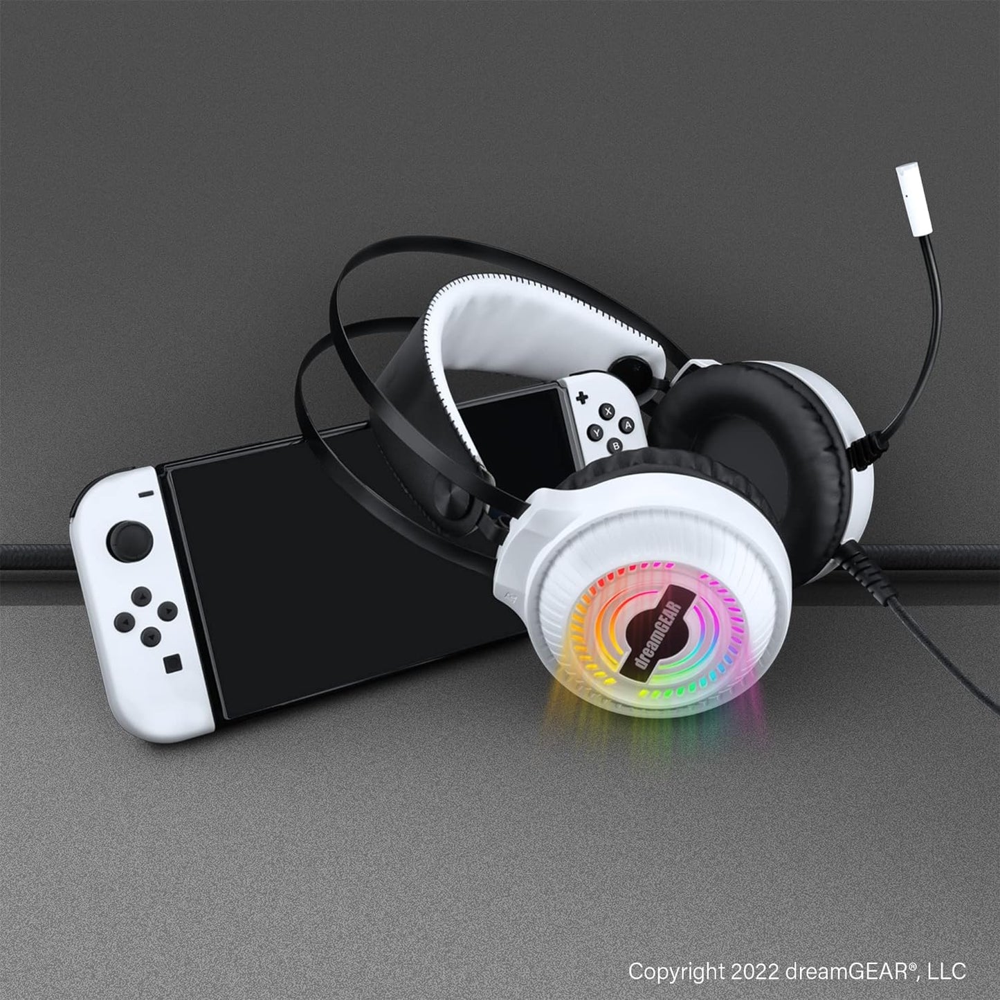 dreamGEAR GRX-550 for Nintendo Switch OLED: High Performance Mic, RGB Color Effect, 50mm Drivers, Switch Lite