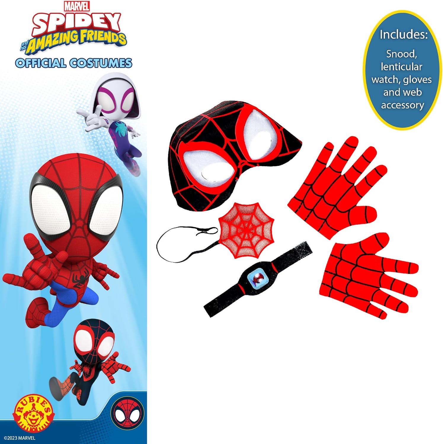 Rubie's Official Marvel Spidey and His Amazing Friends Miles Morales/Spinn Toddler Dress Up Accessory Set