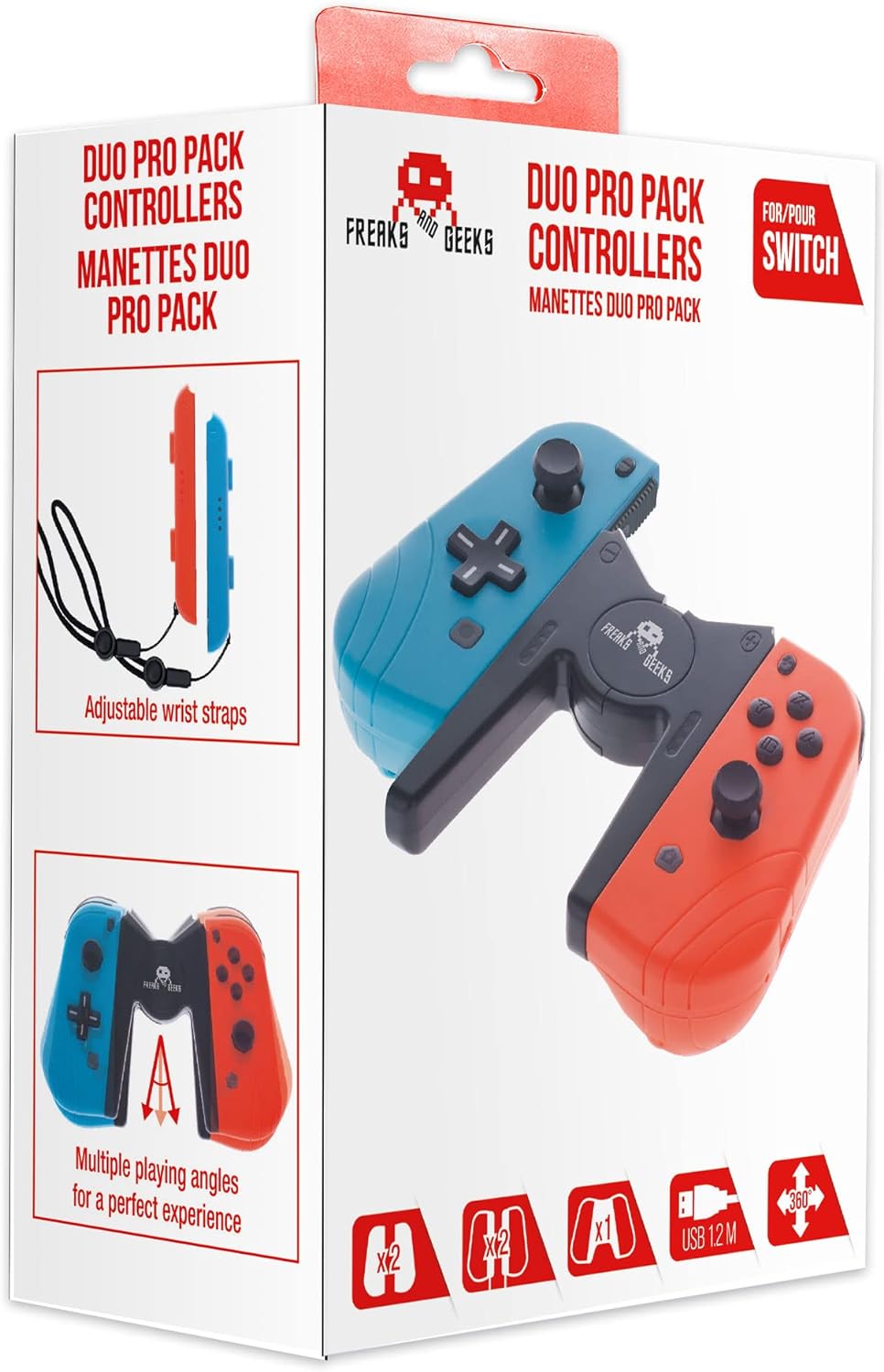 FREAKS SWITCH Joy-Con Bluetooth Duo Pro Pack Blu/Rosso V2