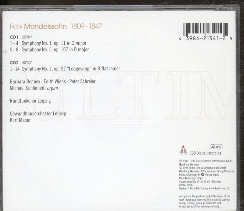Symphonies, No 1, 2 & 5