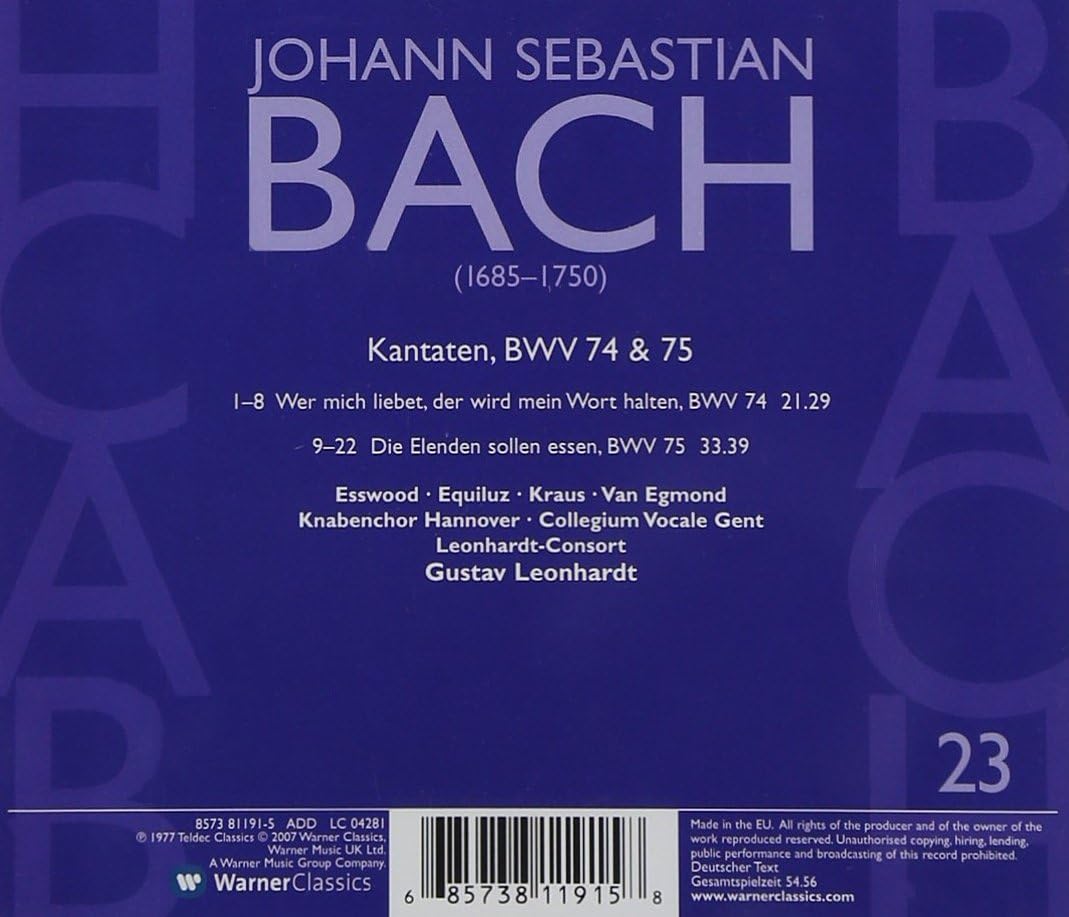 Bach: Cantate Sacre Vol. 23 Bwv 74-