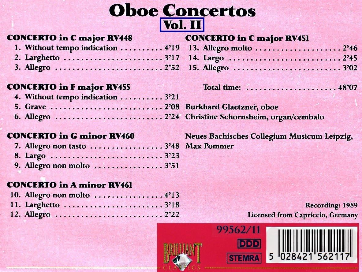 Vivaldi, Antonio-Oboe Concertos Vol.II