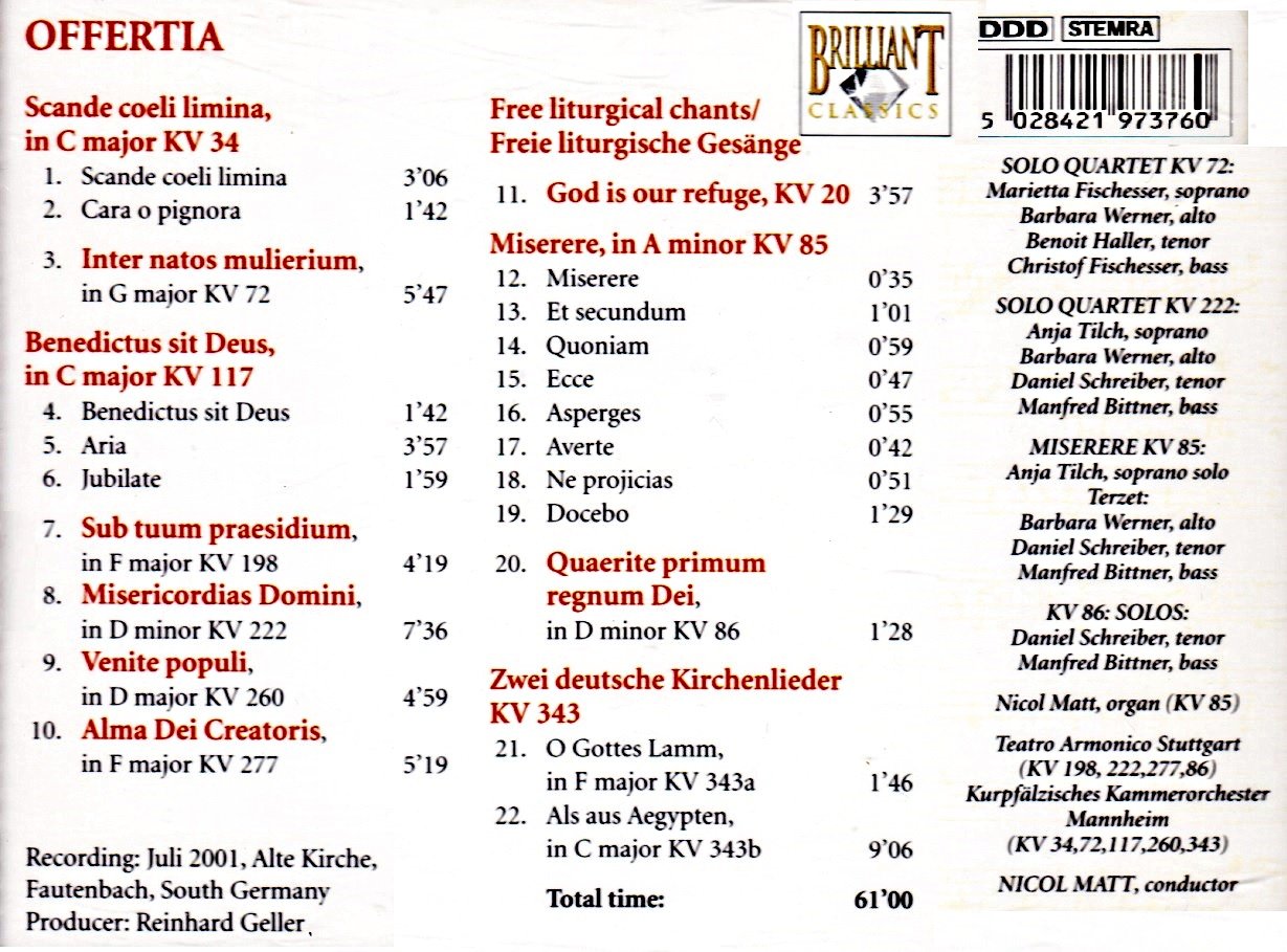 Mozart: Offertoria