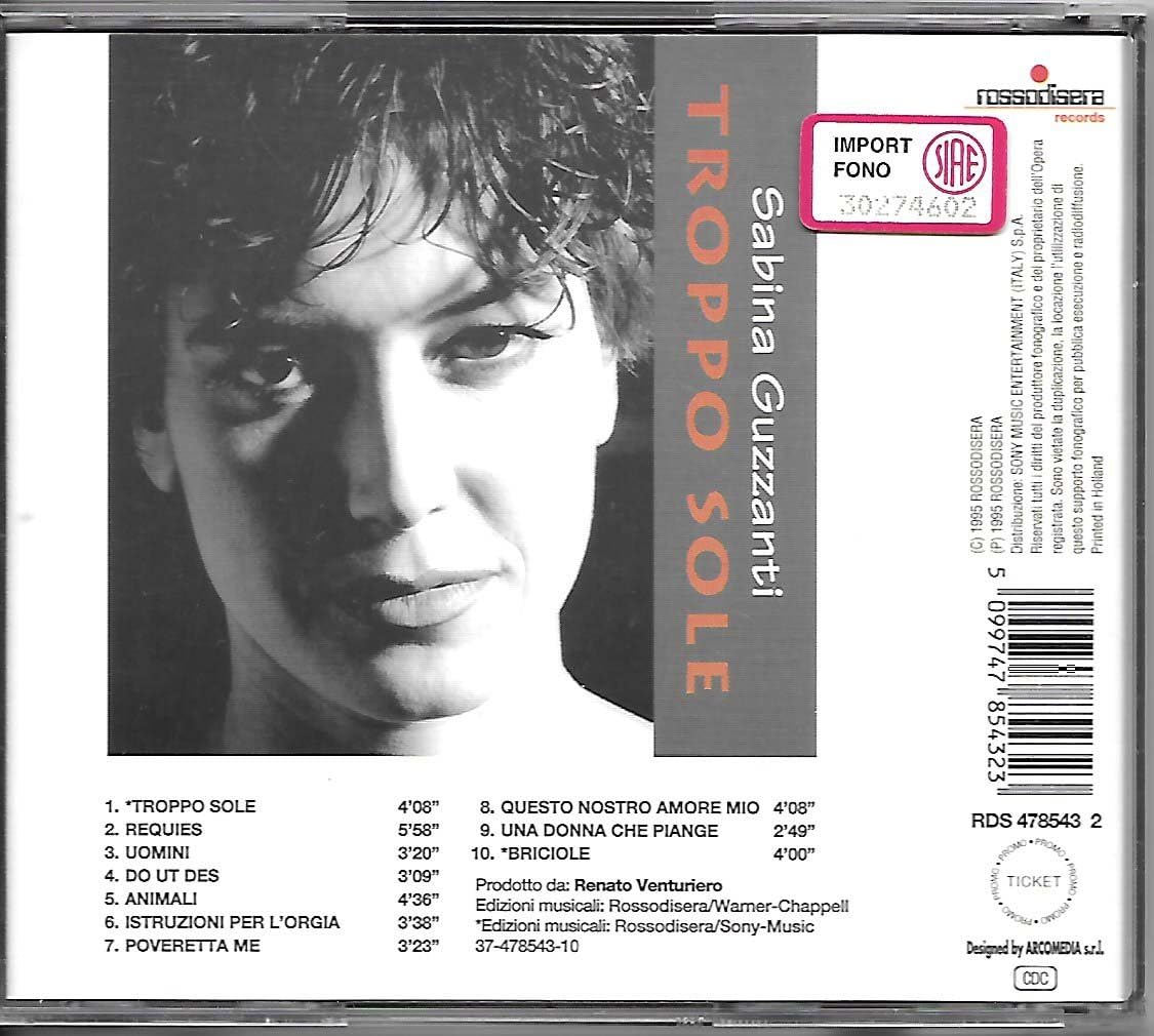 Sabina Guzzanti - Troppo Sole (1995) - CD