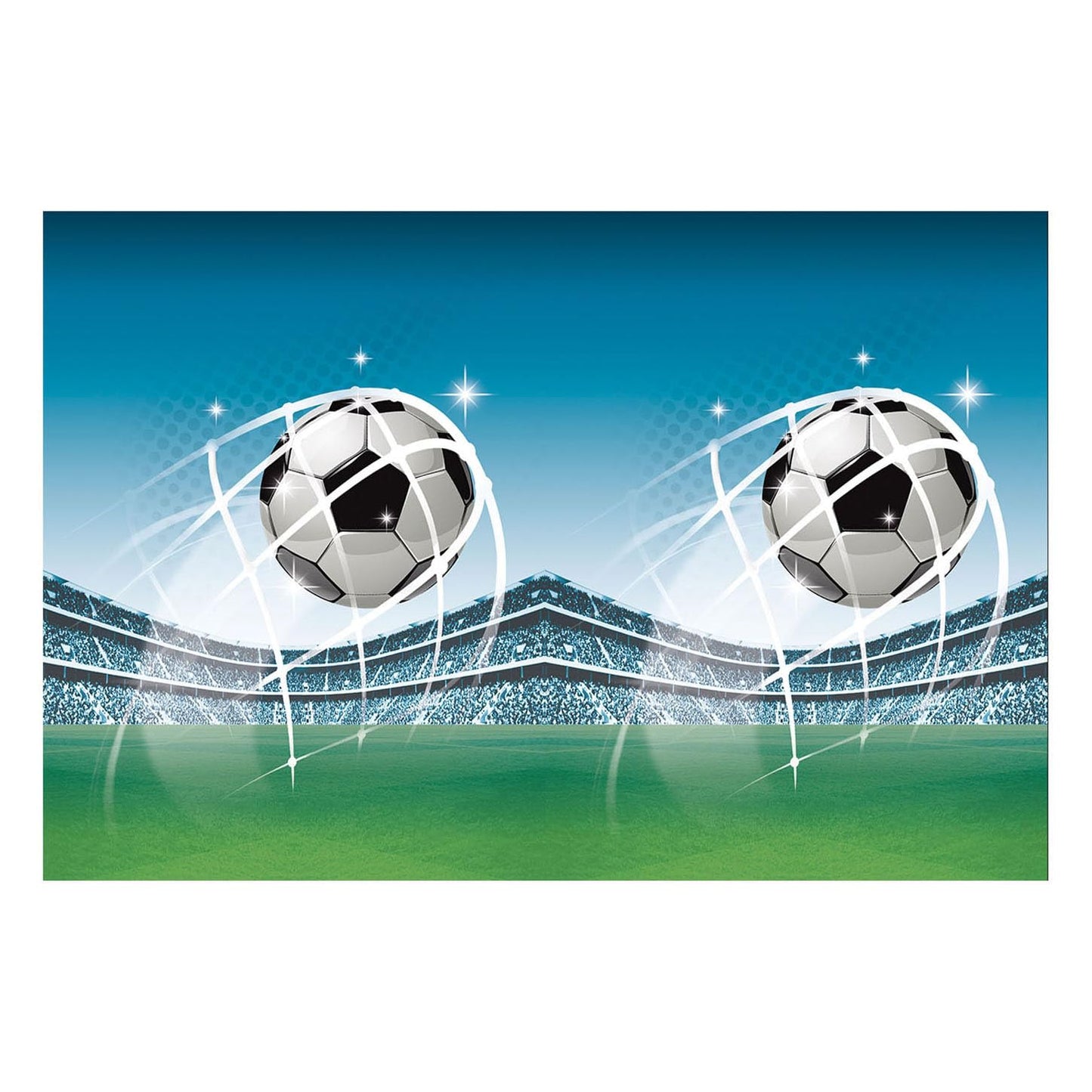 Procos 93748 Plastic Table Cloth Football Soccer Fans Party (180x120cm) Tablecloths, Multicolour