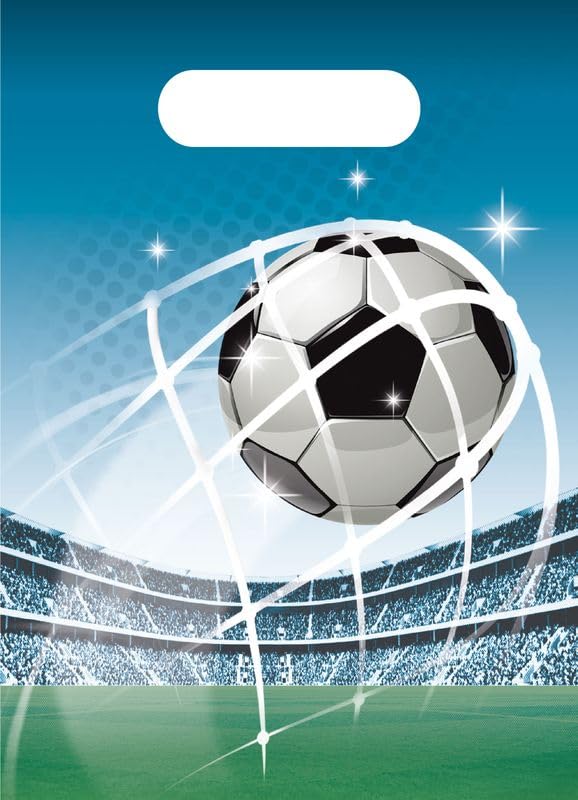 Procos PR93887 Party Loot Football Soccer Fans Candy Gift Bags, 6 Pieces