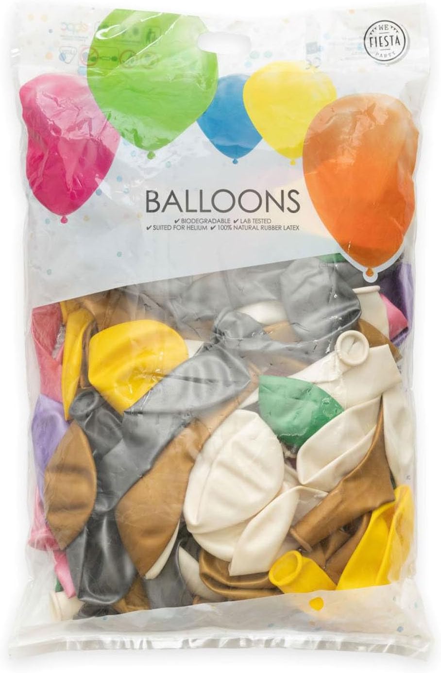Globos Ballonnen metallic/parel 12 cm latex 100 stuks