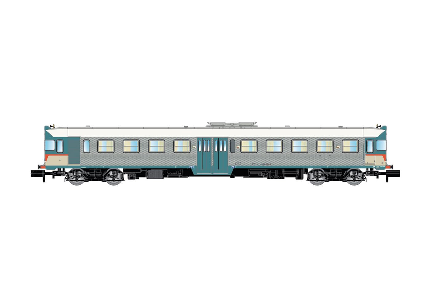 FS ALn 668 1207 Dieseltriebwagen, Inox-Lackierung, Epoche IV–V