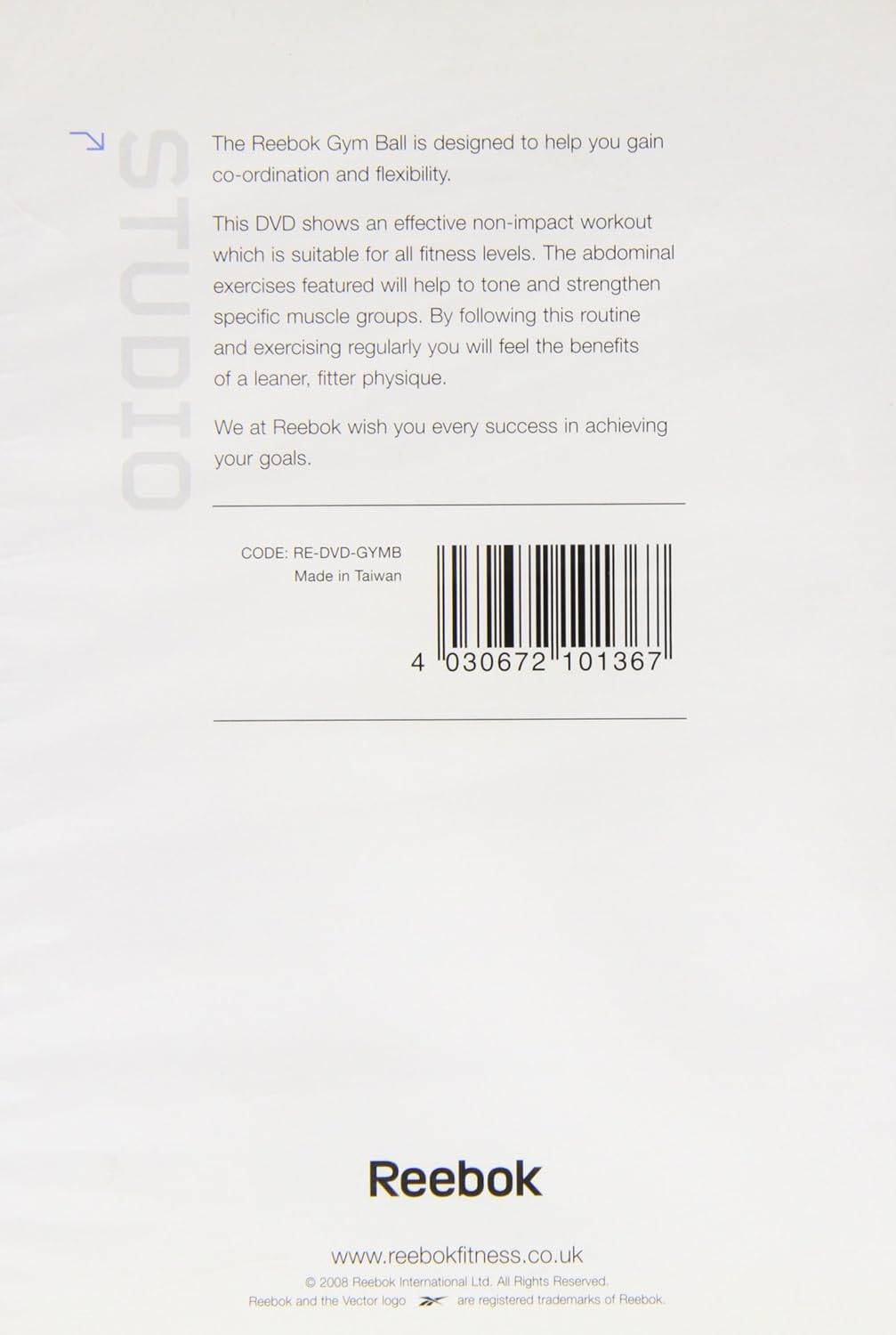Reebok Gym Ball Workout DVD