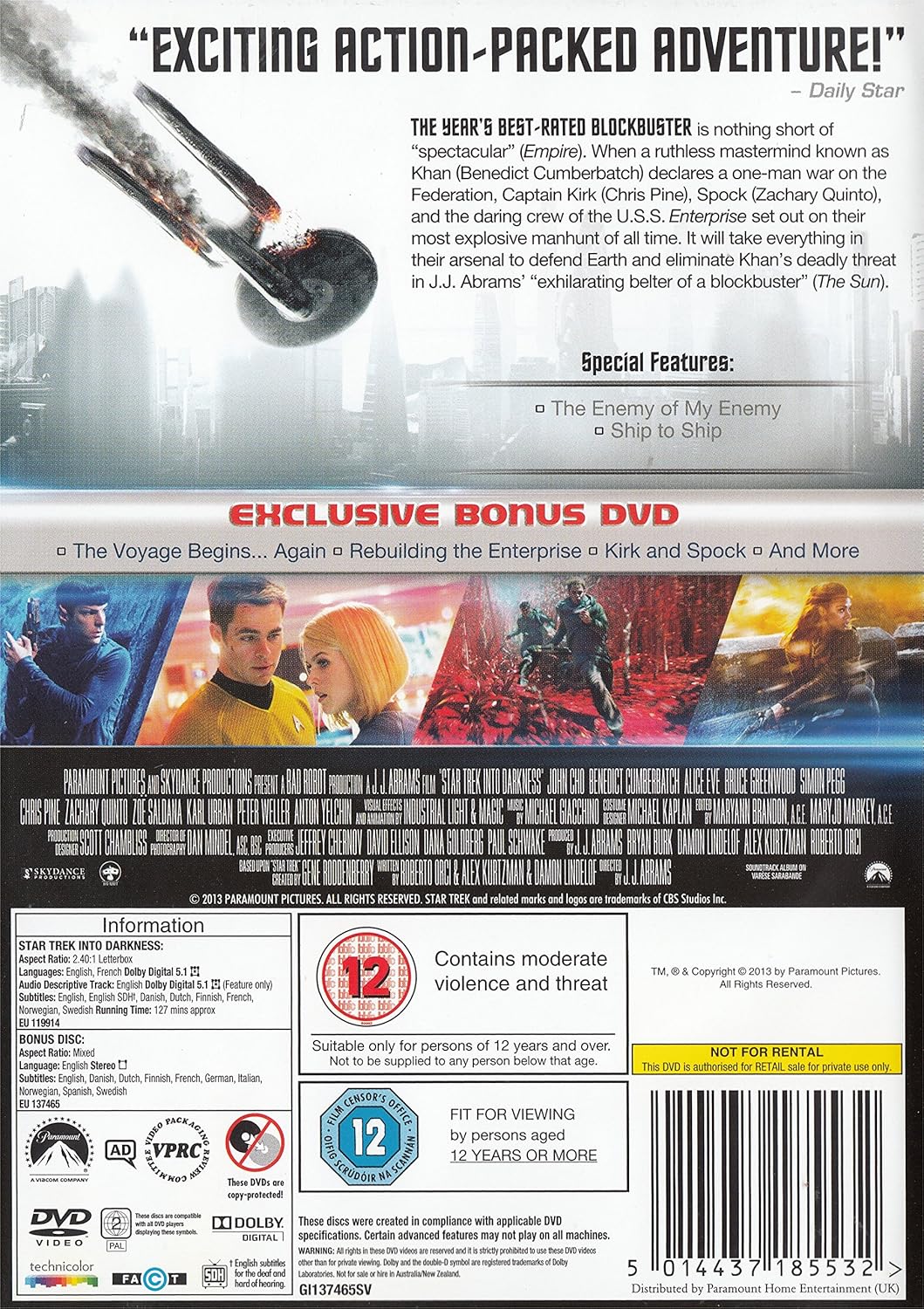 Star Trek Into Darkness (2 Disc Edition