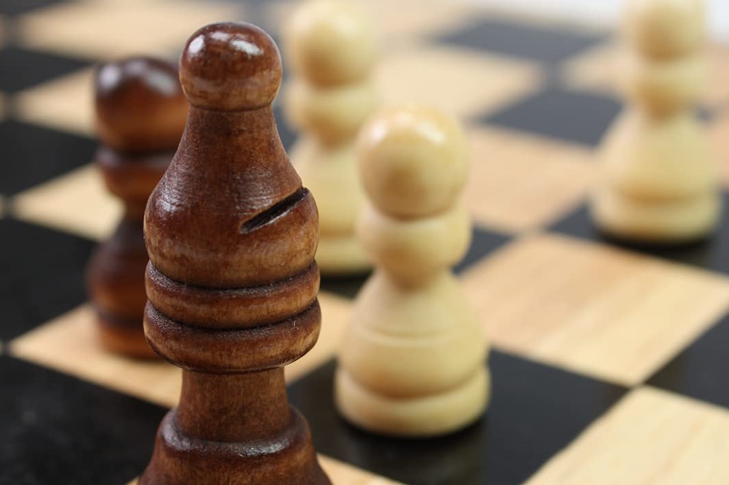 Chess Pieces and Board - Wood