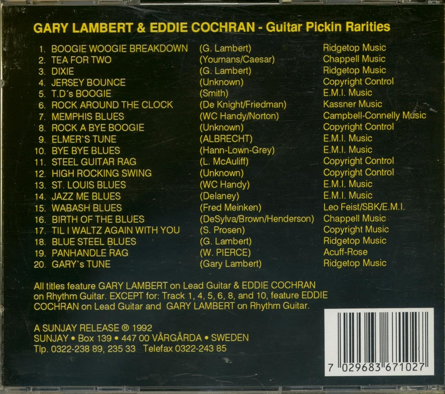 Guitar Pickin' Rarities (CD