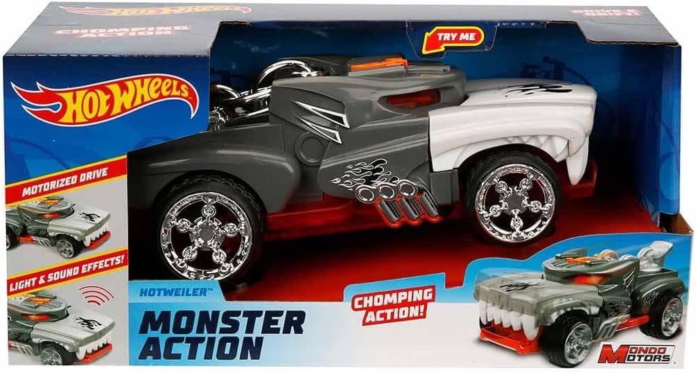 Mondo Motors - Hot Wheels Monster Action Monster Action HOTWEILER - friction car for children - lights and sounds - 51221