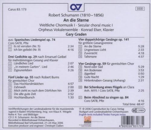 Secular Choral Music (Elser, Orpheus Vokalensemble)