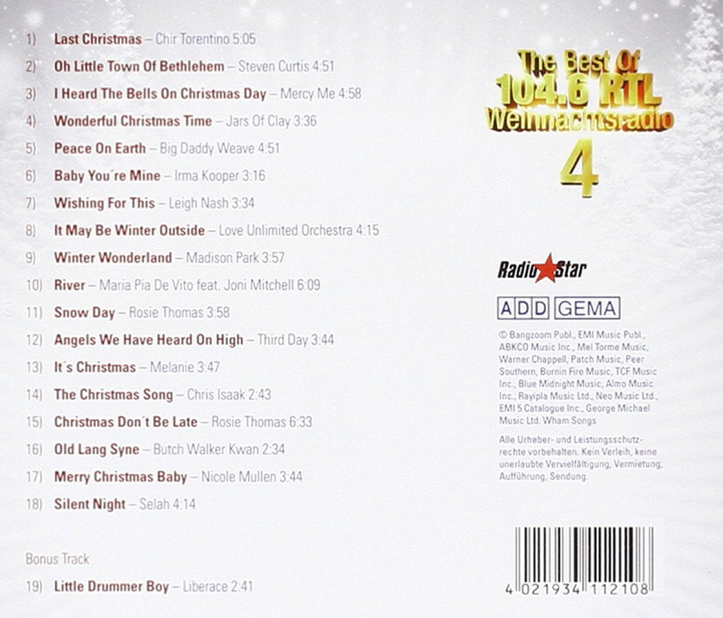 The Best Of 104.6 Rtl Weihnachtsradio Vol.4