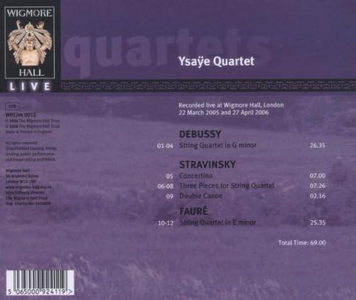 String Quartet/concertino/string Quartet (Ysaye Quartet)