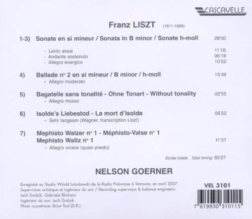 Sonata in B Minor/ballades and Polonaises (Goerner)