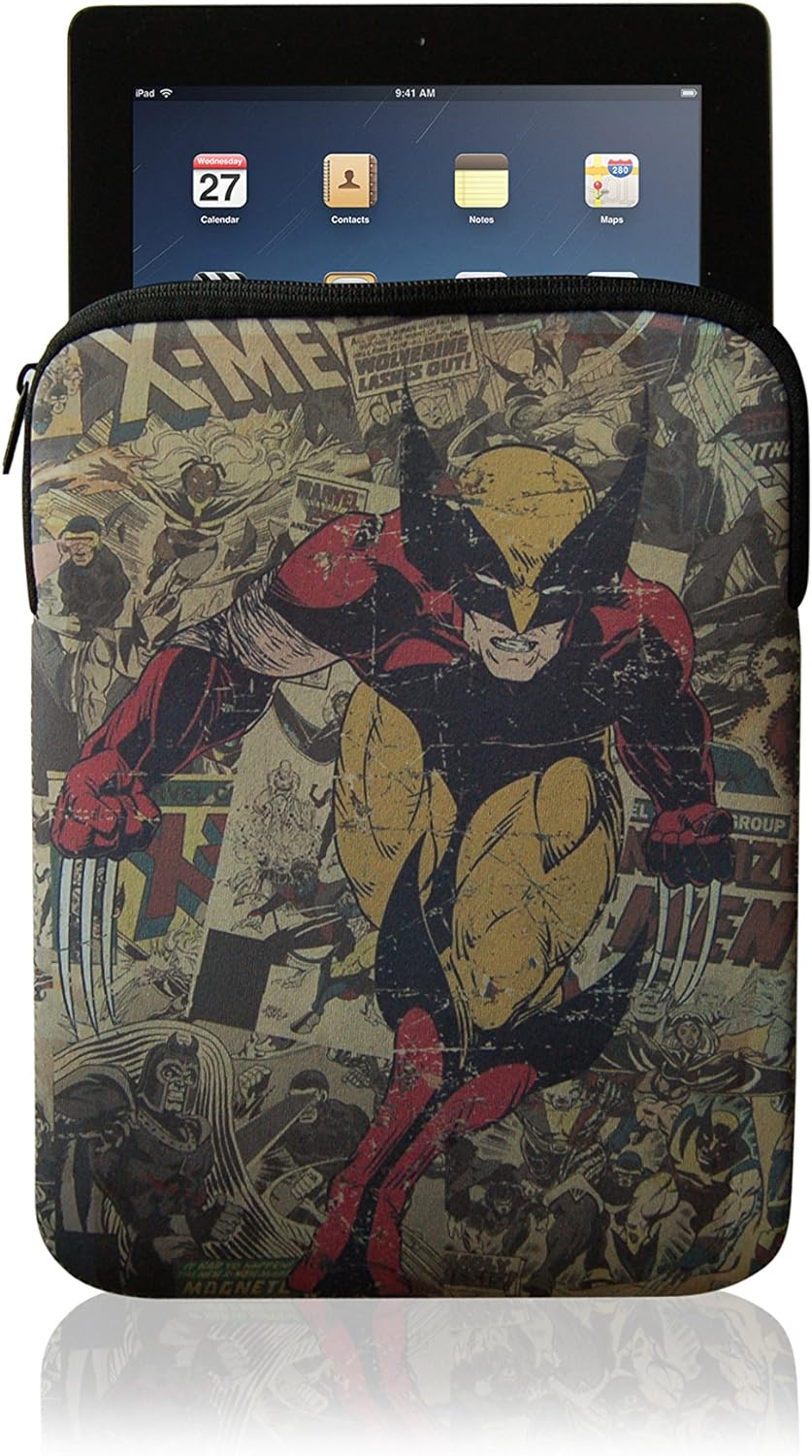 PDP Marvel Neoprene Sleeve for iPads and 10 inch Tablets - Larger Than Life Wolverine