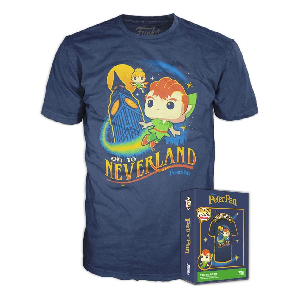 Funko Boxed Tee: Peter Pan - Big Ben - M - T-Shirt - Clothes - Gift Idea - Short Sleeve Top for Adults Unisex Men and Women - Official Merchandise - Movies Fans
