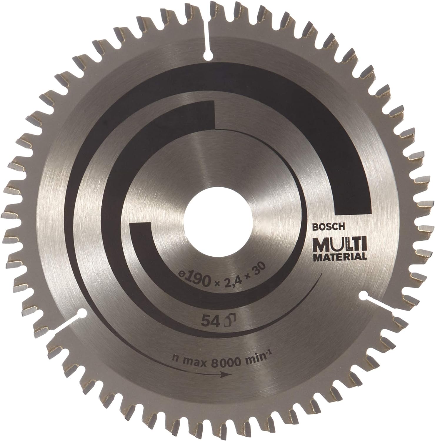 Bosch Accessories Bosch Professional 1x Kreissägeblatt Multi Material (für Multimaterial, Sägeblatt Ø 190 x 2,4 x 30 mm, 54 Zähne, Zubehör Kreissäge) 54 Zähne Handkreissäge Ø 190 mm / Bohrung 30 mm