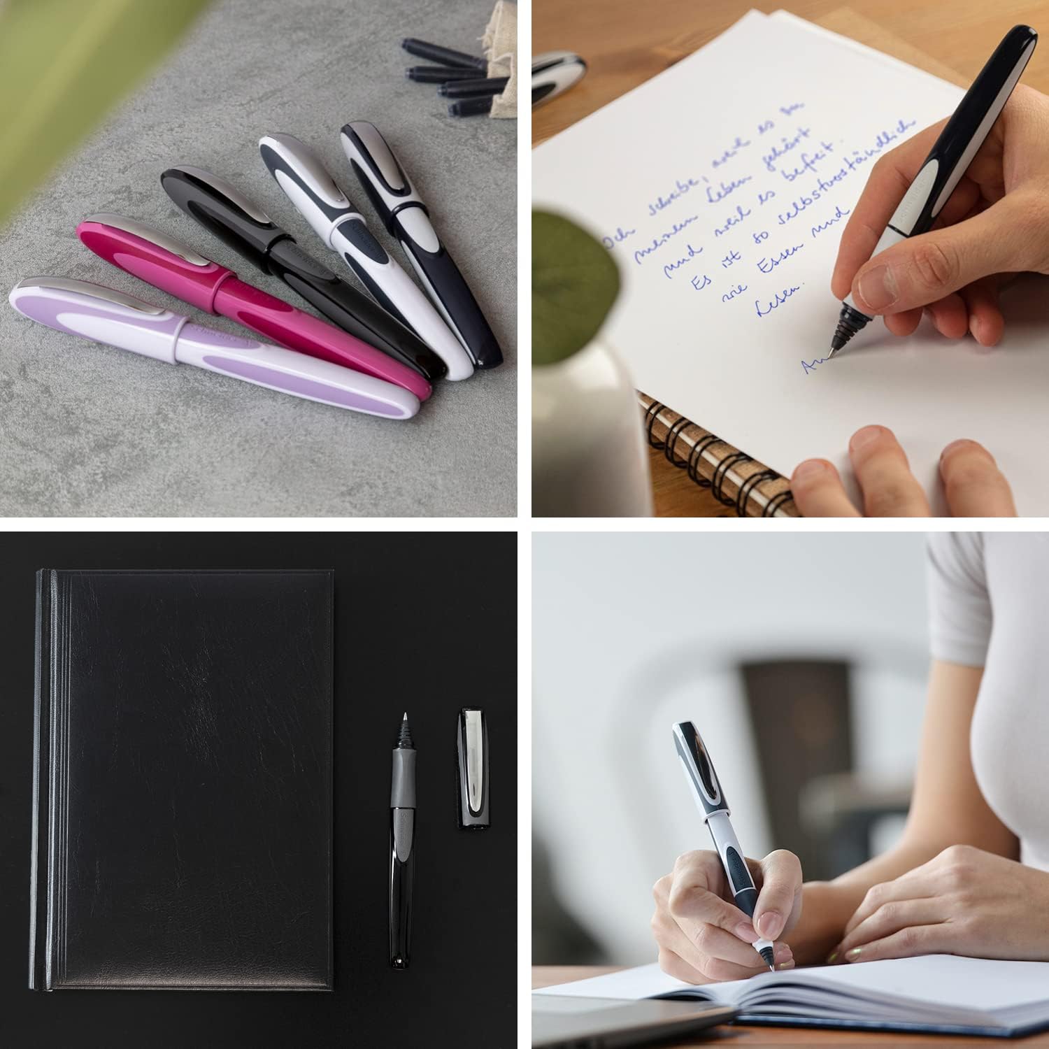 Schneider 187811 Ray Rollerball Pen (Refillable with Standard Ink Cartridges, Suitable for Right and Left-Handed Users) Flora