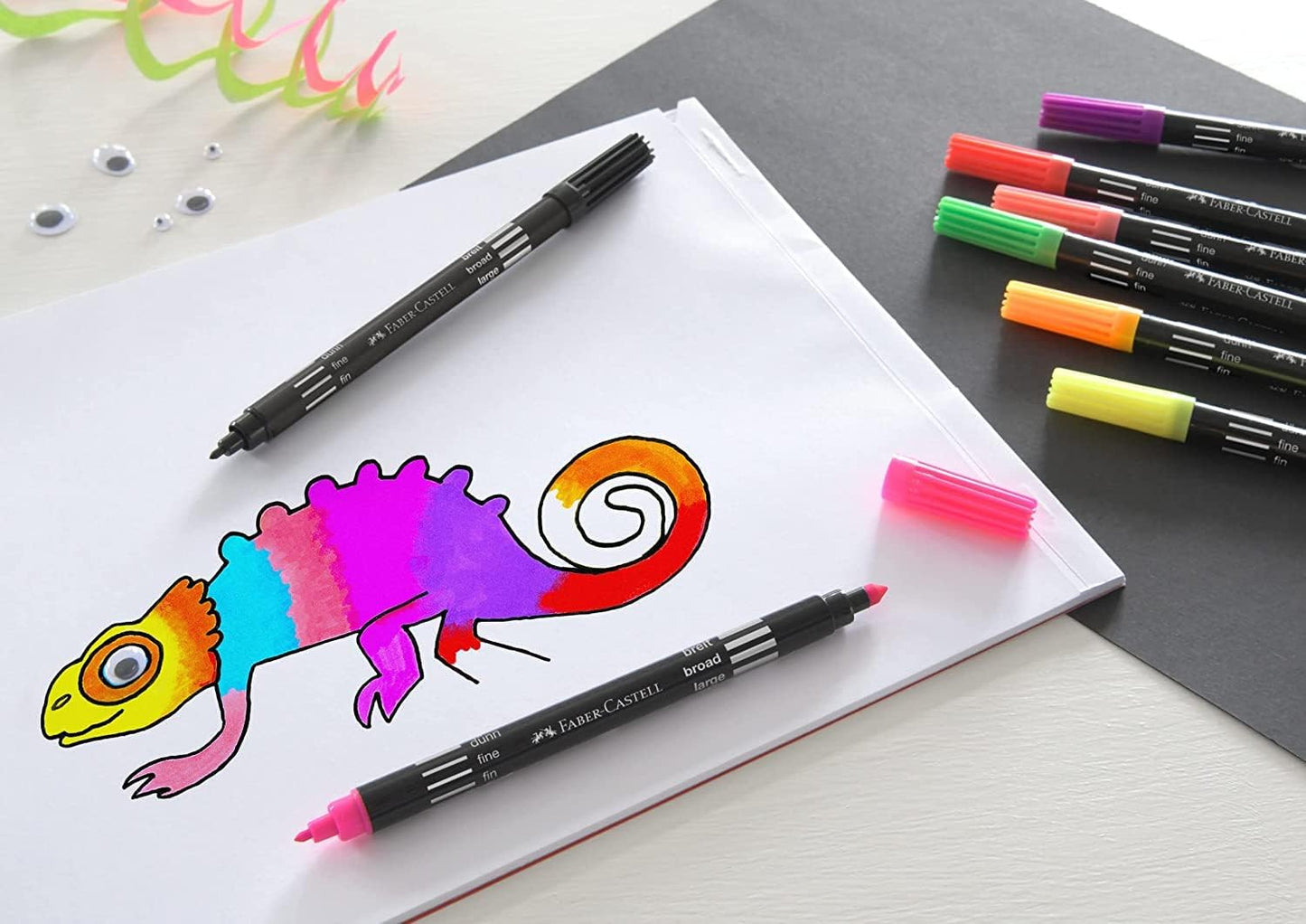 Faber-Castell 151140 - Filzstifte Set mit 40 Doppelfasermaler für Kinder und Erwachsene