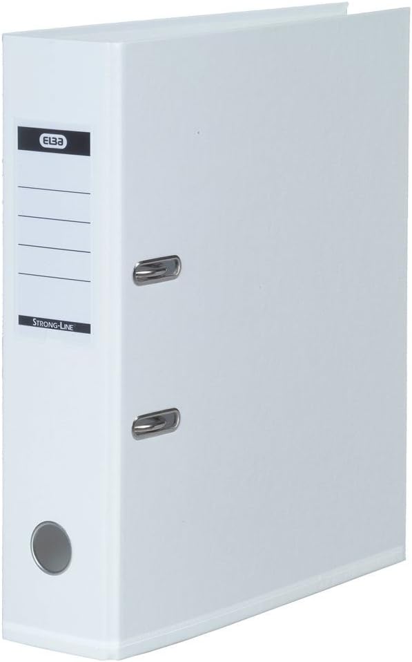 'Elba 400087754 Short/Wide Lever Arch File Spine Labels for "Strong" and "from 250 g/m² Card Pack of 10 White