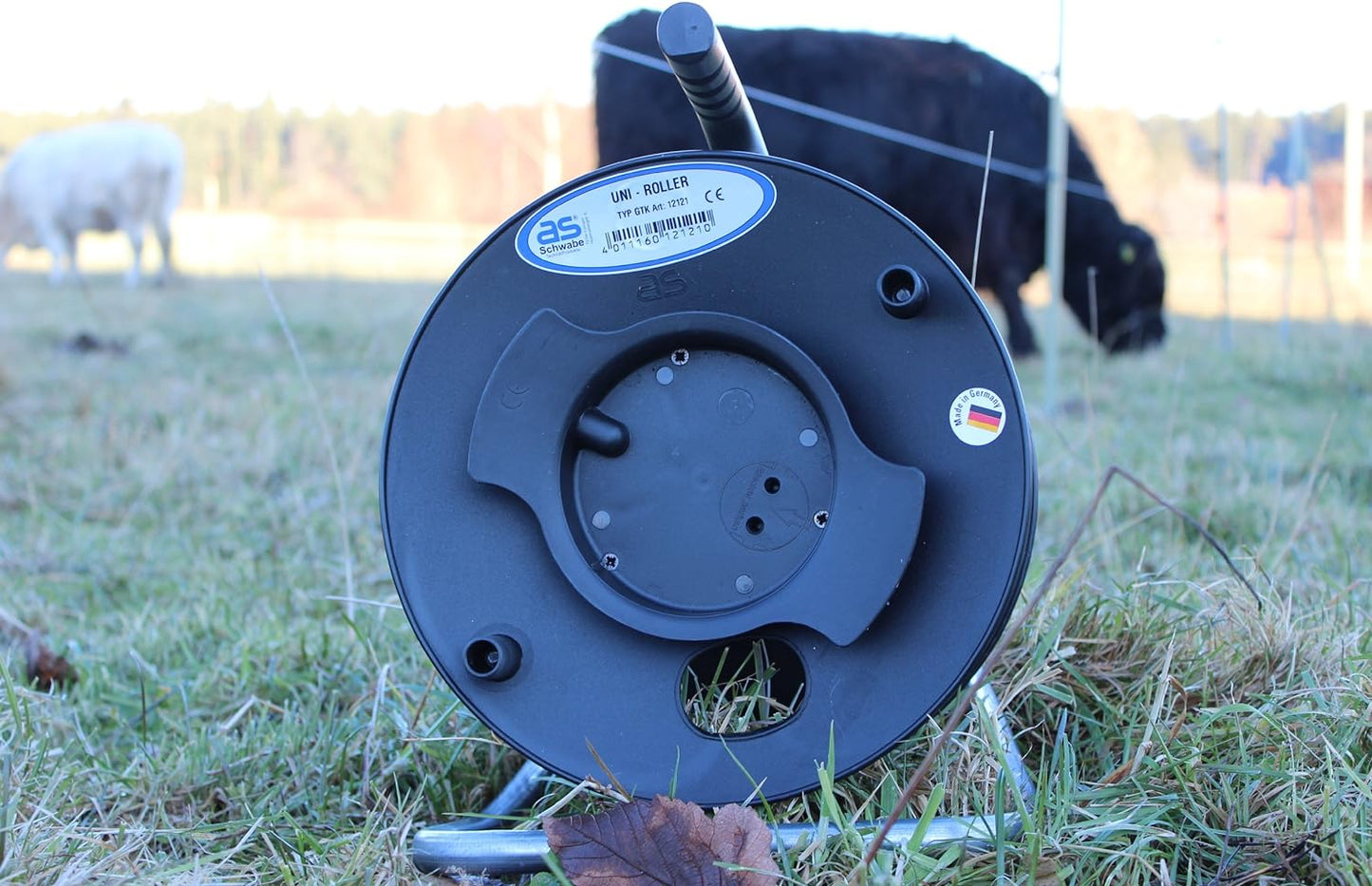 as – Schwabe 12121 285 mm Diameter Empty Storage Reel - Black
