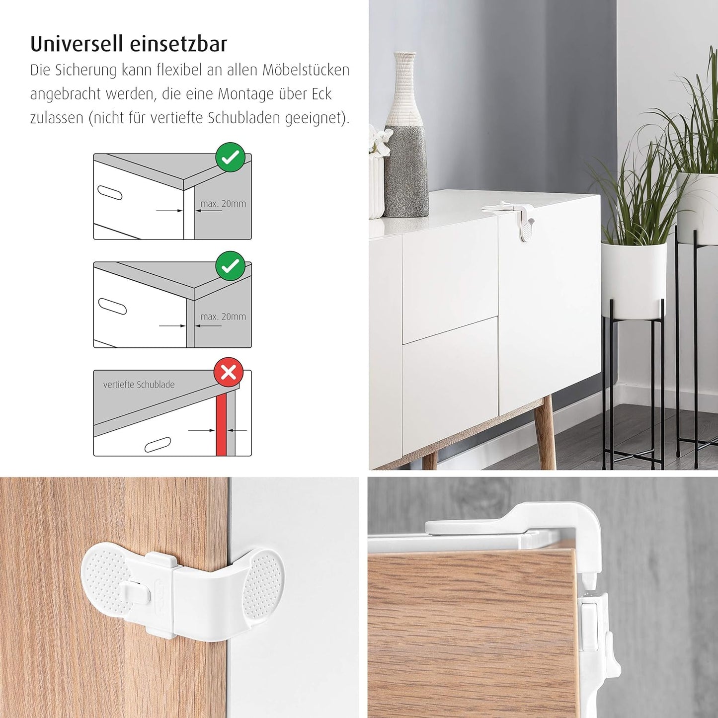 reer Kindersicherung Schrank 71050 weiB