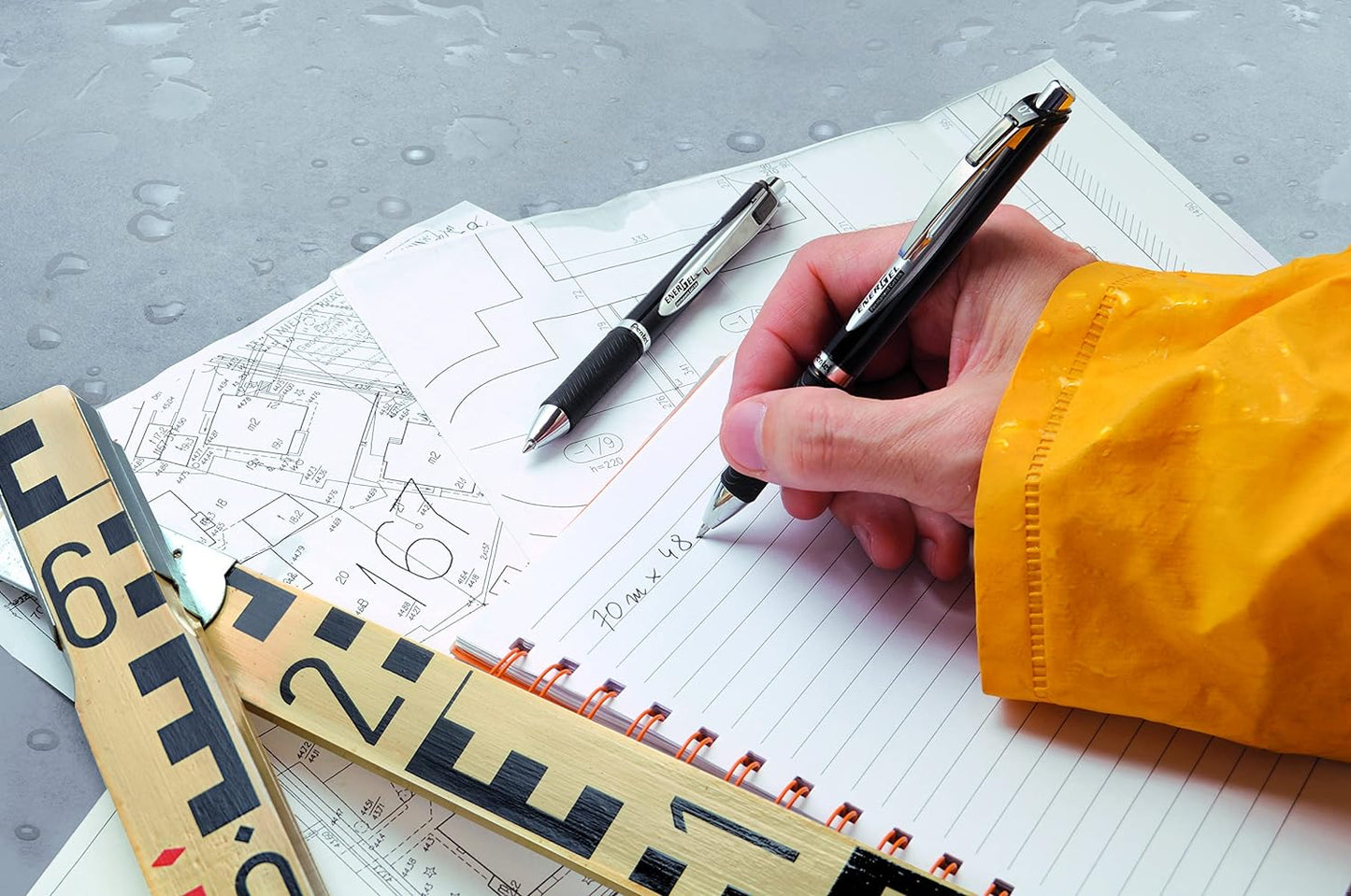 PenTools by Pentel BLP77-PRO2AEU EnerGel Document Gel-Tintenroller, zum Unterzeichnen von Dokumenten, 2 Stück, schwarz, 1 Blister