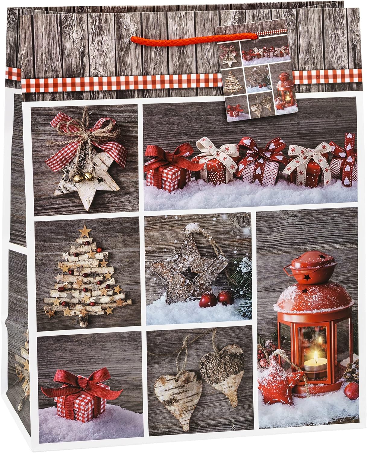 TSI 87316 Gift Bags Christmas No 6, Pack of 12, Size: Large (10 x 5.5 x 12.5 inch) (HxBxT) 32 x 26 x 13,5 cm Large Single