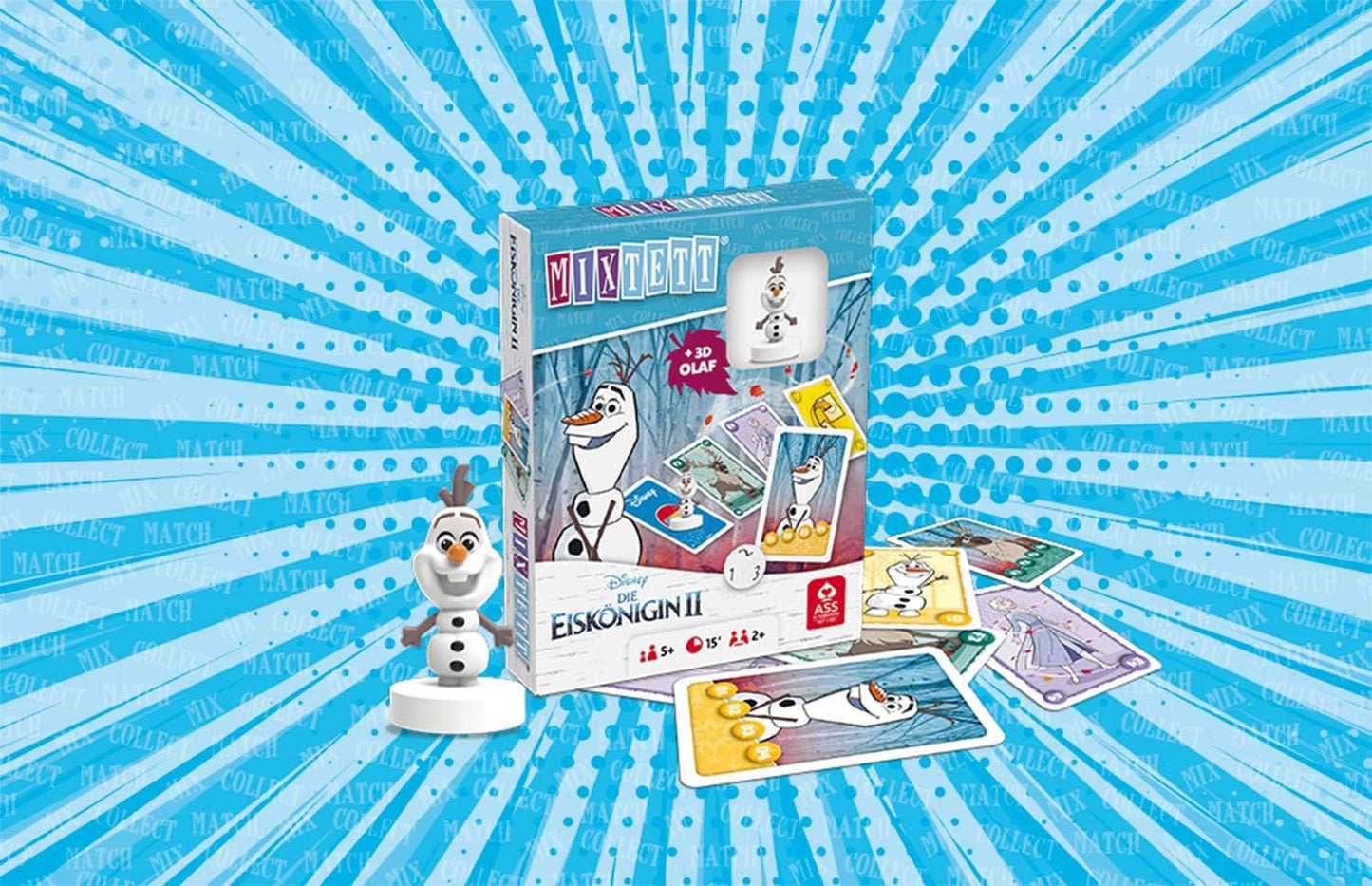 ASS Altenburger 22522243 Disney Die Eiskönigin 2 Kartenspiel mit Spielfigur, Mixtett-Olaf Mixtett - Olaf