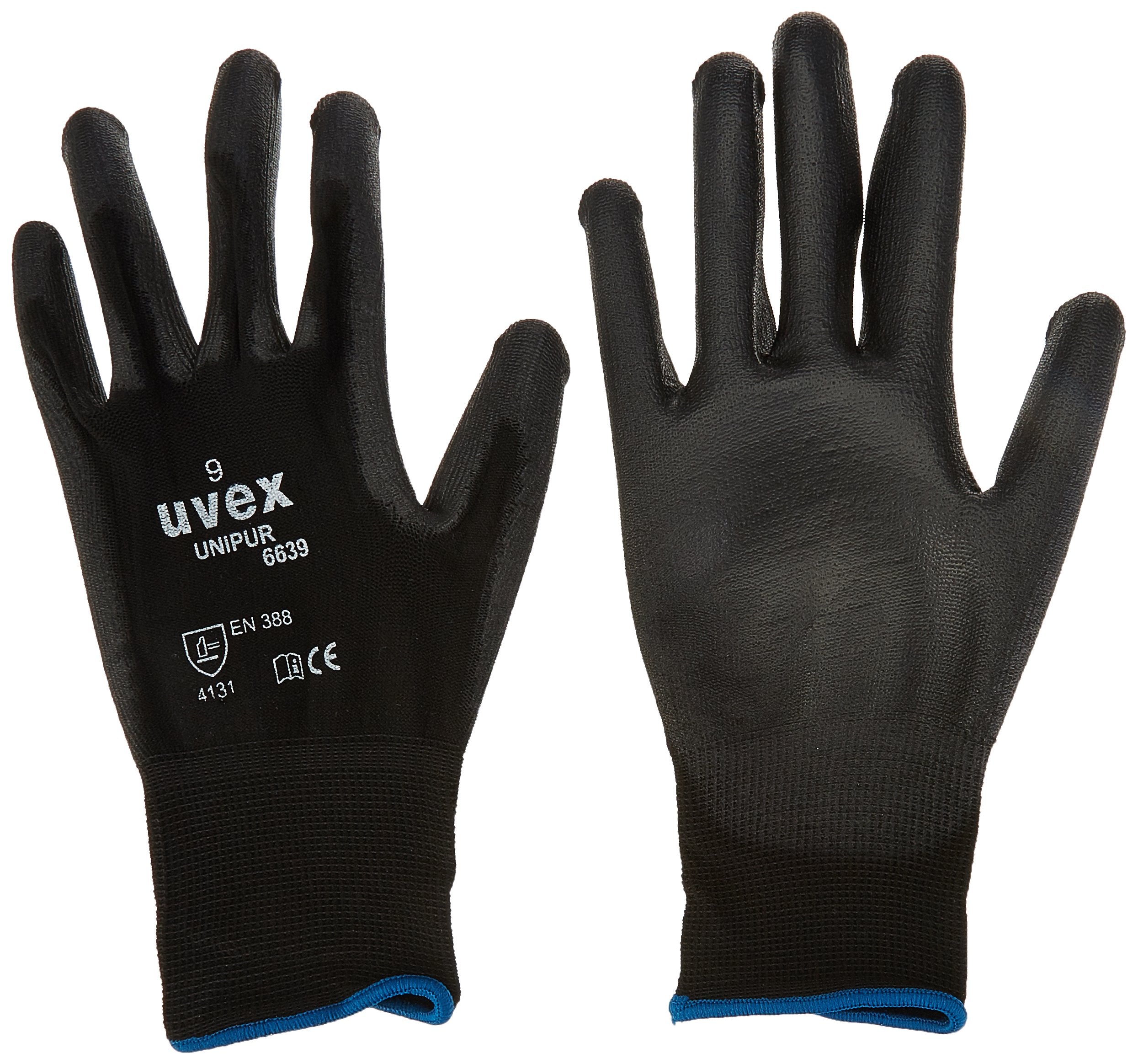 Uvex 60248 9 Unipur 6639 Safety Glove, Size: 9, Black