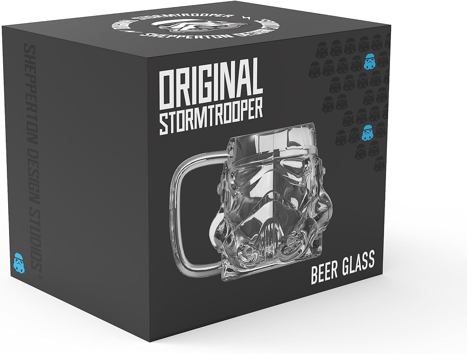 Original Stormtrooper Helmet Beer Glass, Transparent, 1 Pint Size (600ml), Original Fan Merchandise, Perfect Birthday Gifts for Men and Women, Perfect for Collectors and Beer Enthusiasts