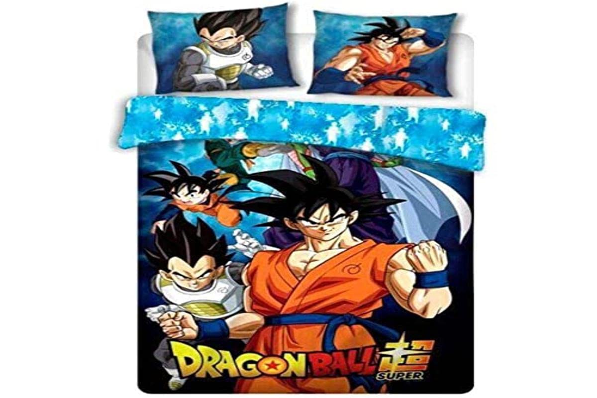 Difuzed S.P.R.L. Dragonball Super Kinder Bettwäsche-Set Baumwolle Bettbezug 140 x 200 cm + Kissenbezug 65x65 cm, NI-006DBS-DV, One Size