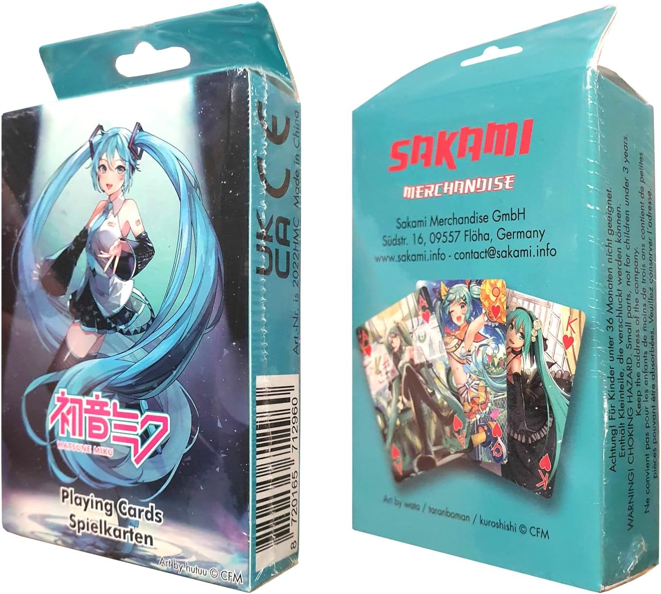 SAKAMI - Hatsune Miku - 52 Playing Cards - Poker Card Game Deck Playing Cards - Original & Licensed