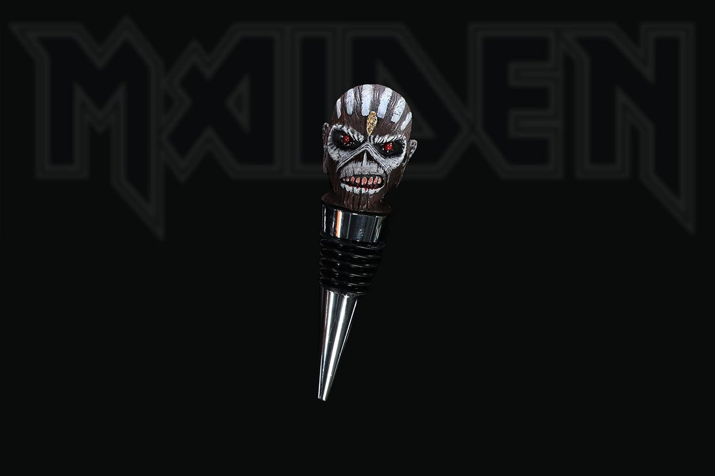 Nemesis Now Officially Licensed Iron Maiden Book of Souls Bottle Stopper, Silver, 10cm