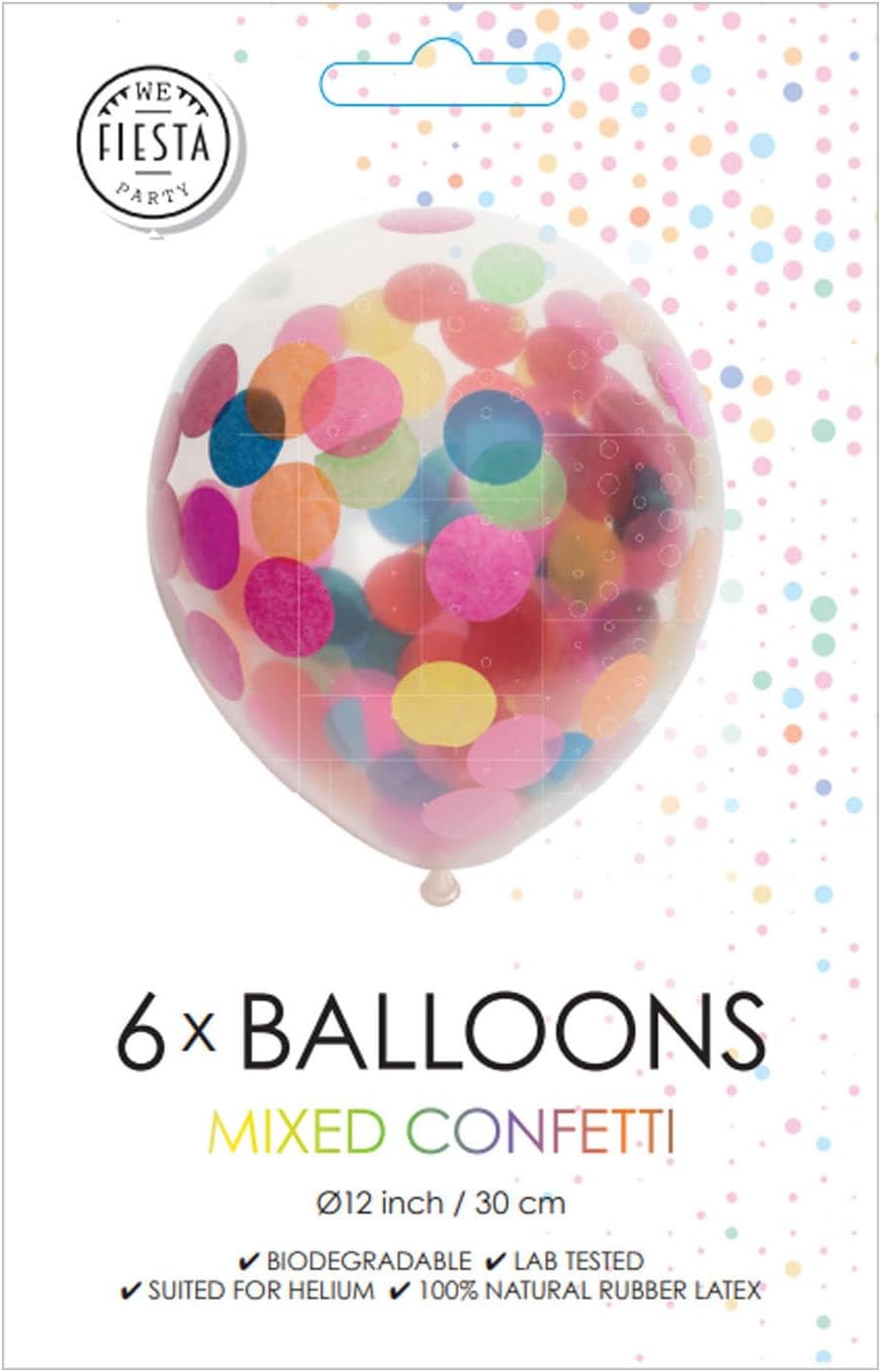 Globos Balloons – Confetti – Bont – 30 cm – Pack of 6